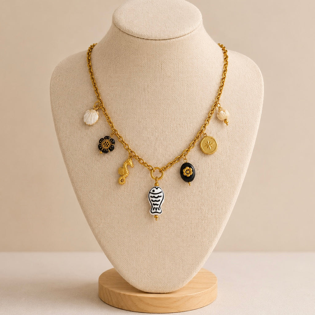 🖤 Collier Poisson noir