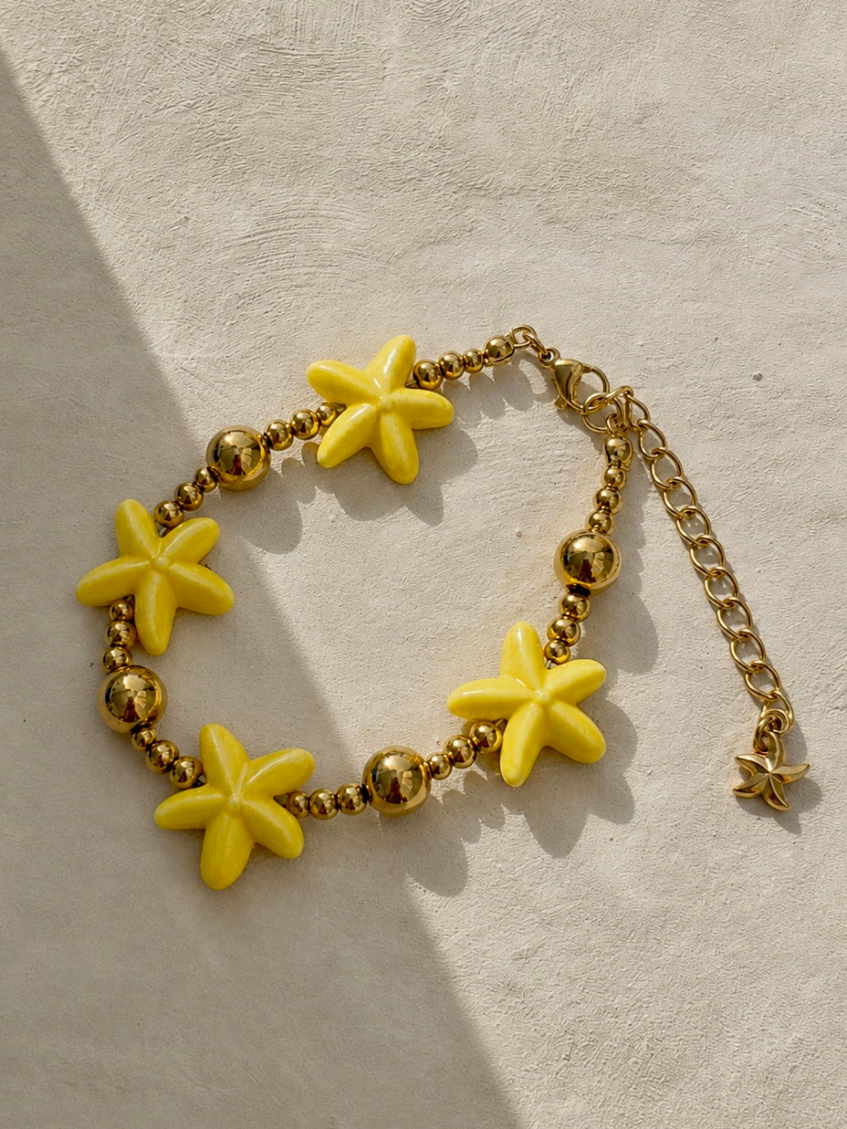 💛 Bracelet Étoiles Jaunes