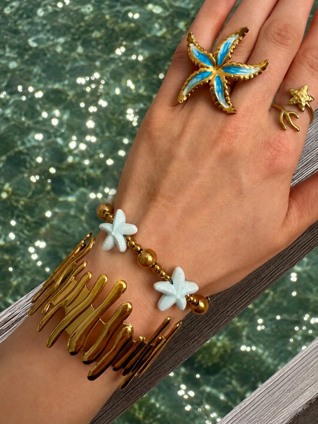 🩵 Bague Marina Bleue