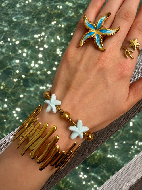 🩵 Bague Marina Bleue