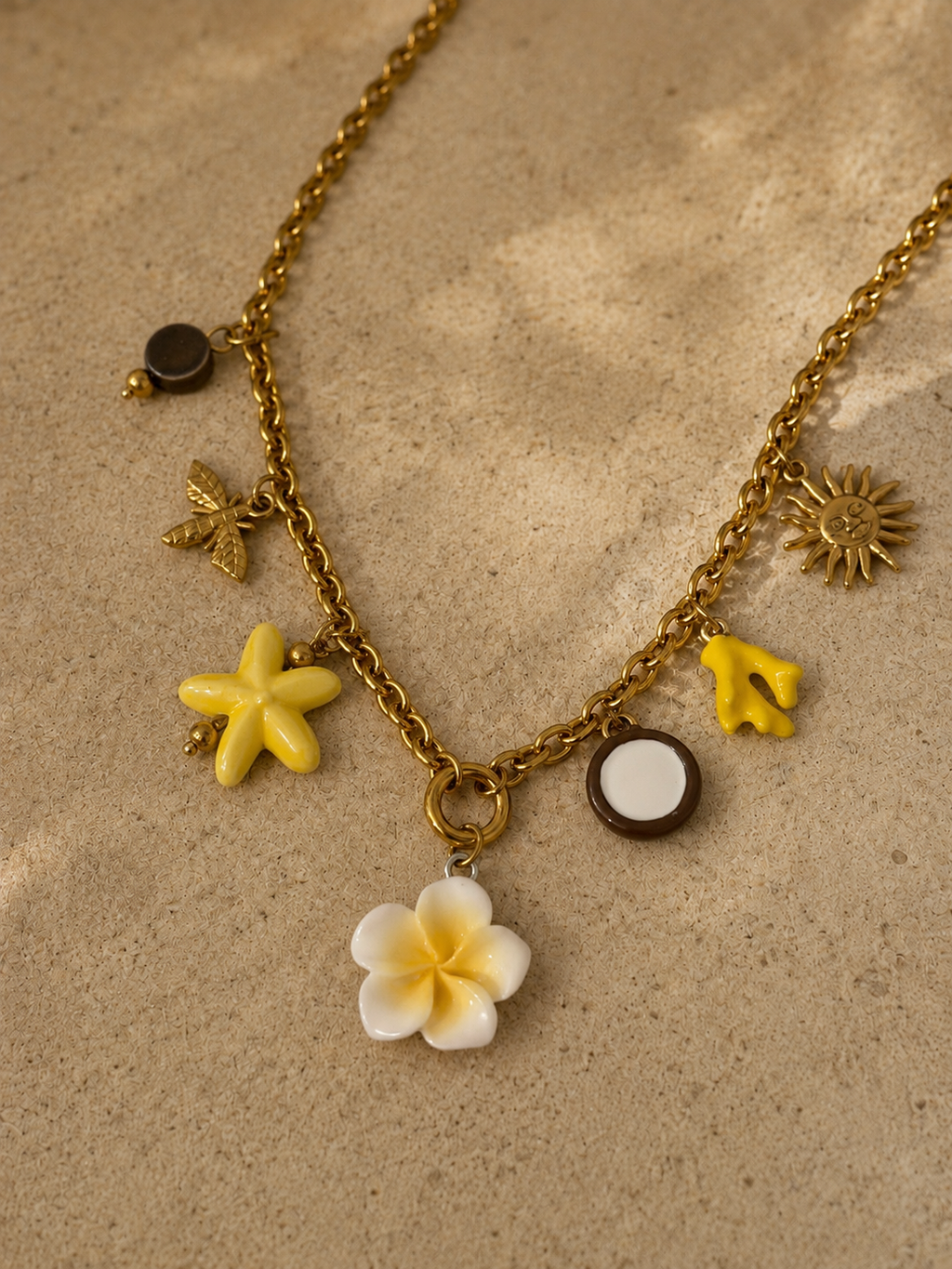 💛 Collier Fleur Jaune