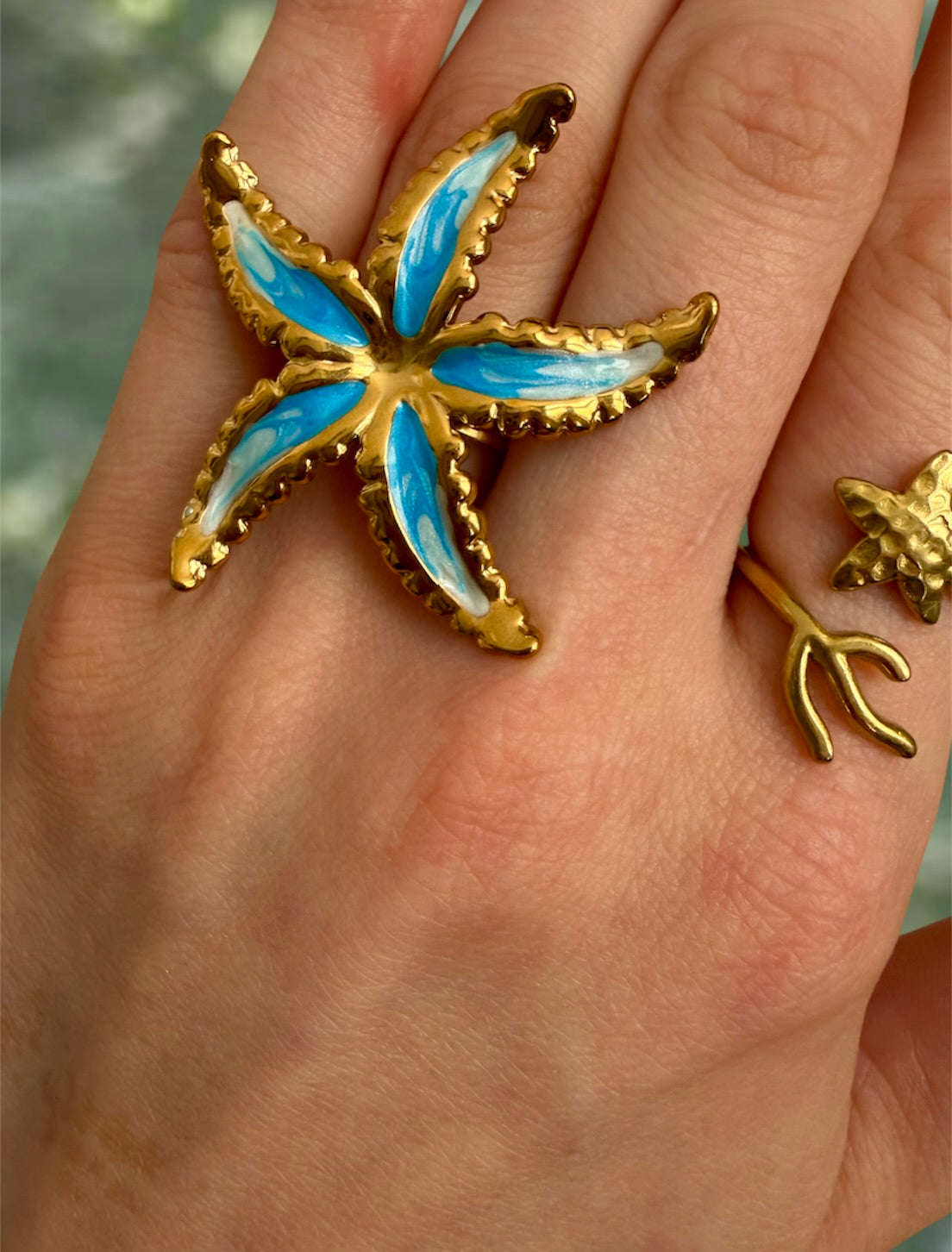 🩵 Bague Marina Bleue