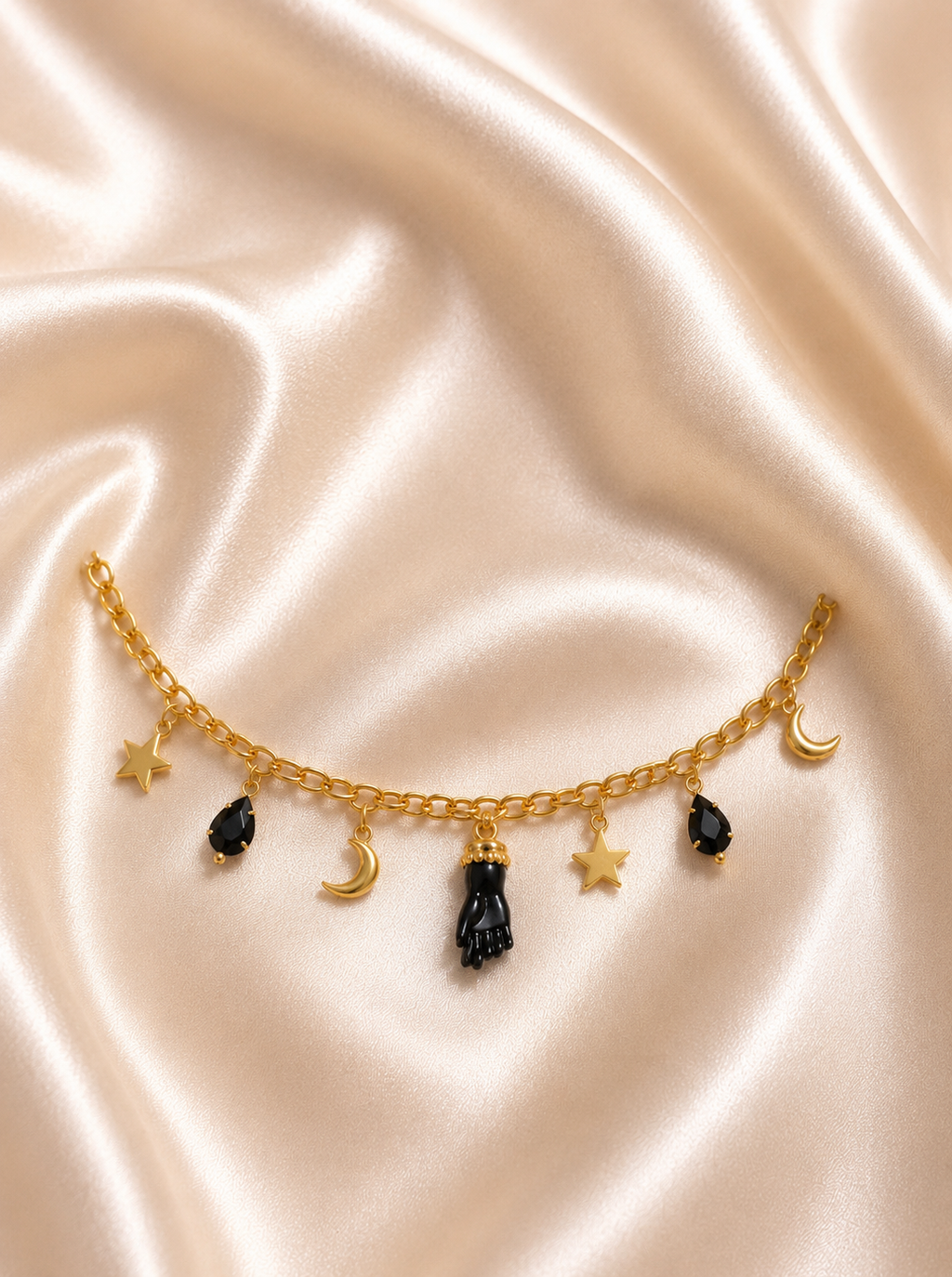 🖤 Bracelet de cheville Lunaria