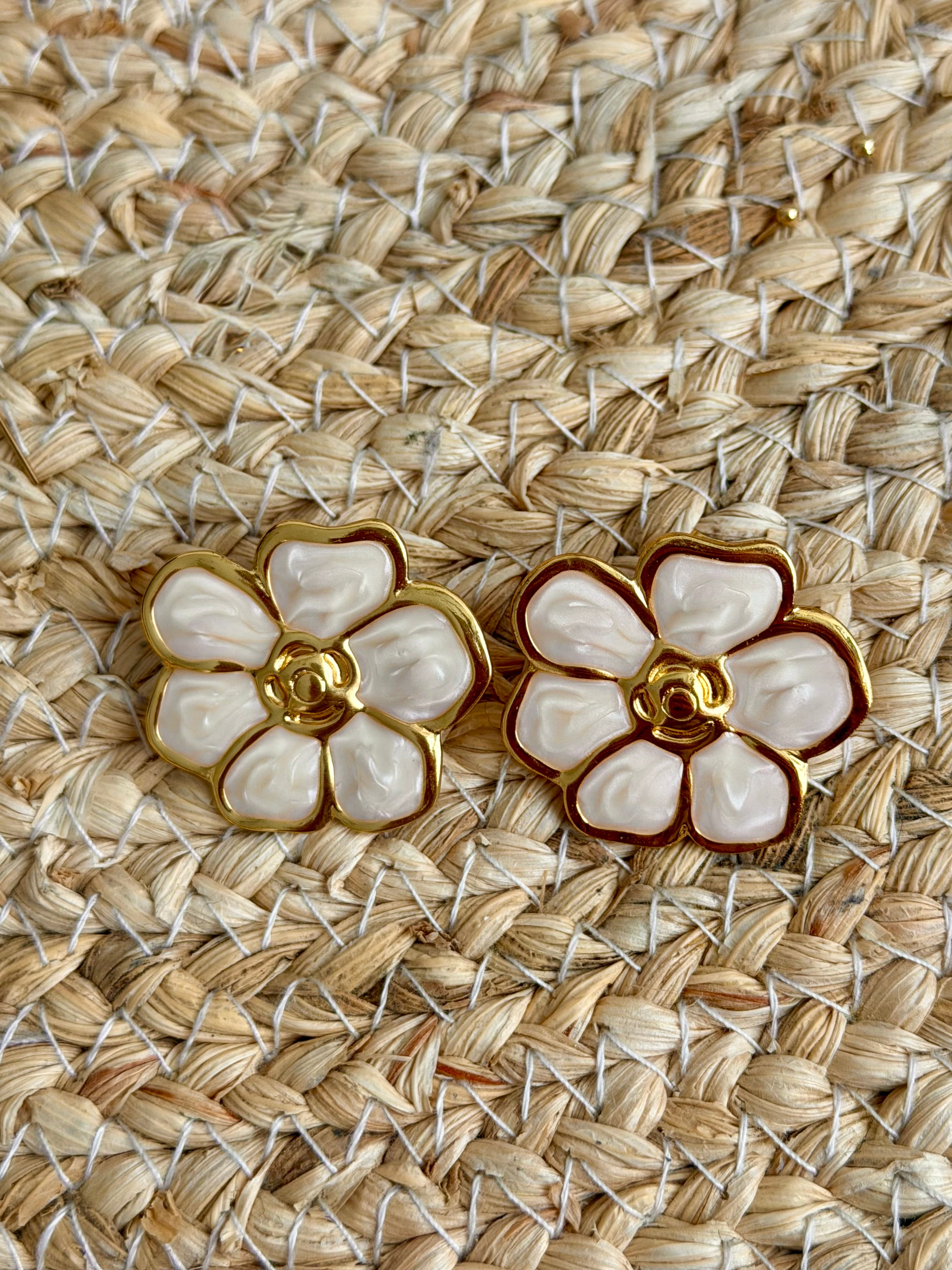 🌸 Boucles Fleurs Nacrées