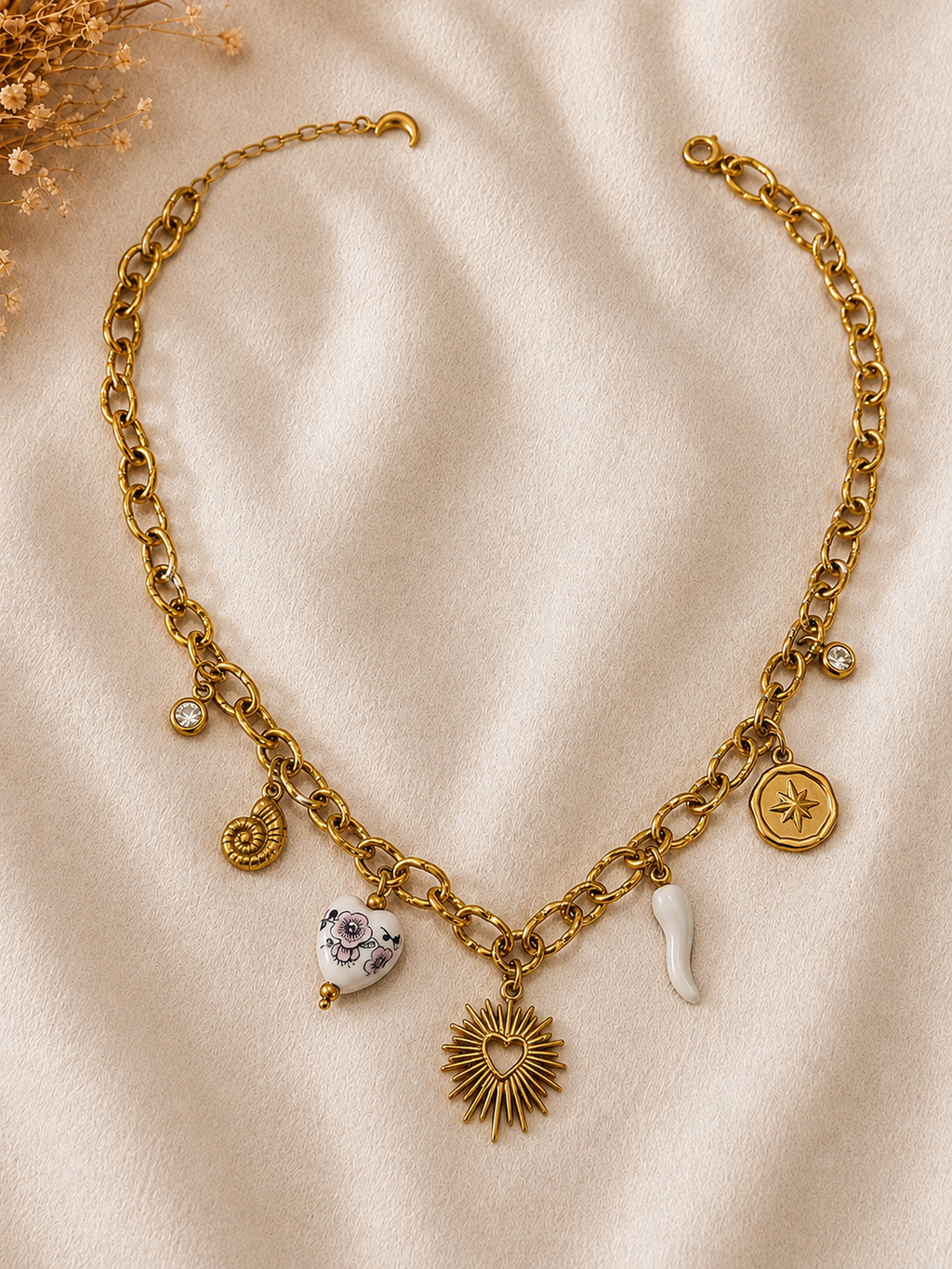 ✨ Collier Cœur Solaire