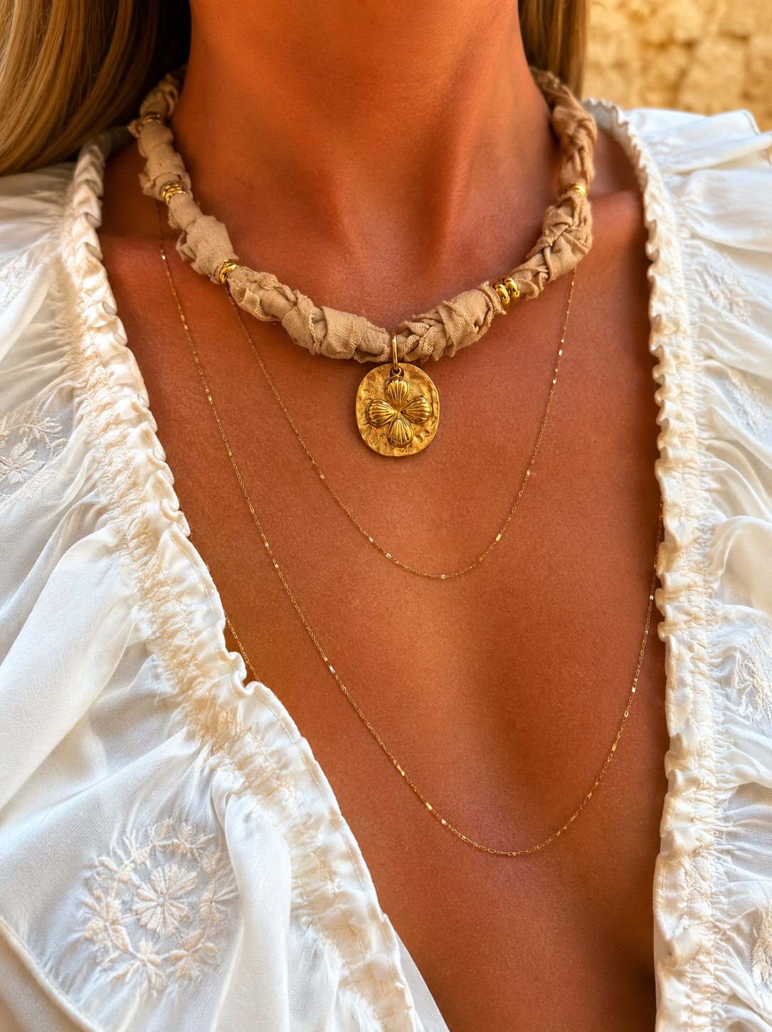 🤍 Collier Ruban Sable