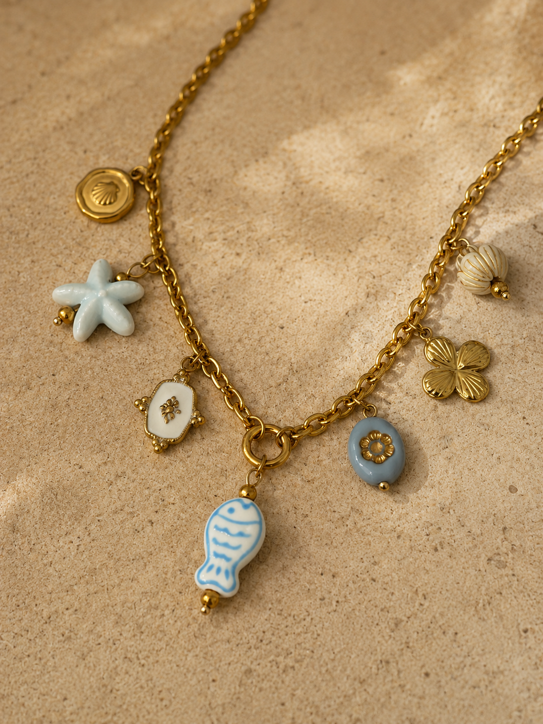 🩵 Collier Poisson Bleu