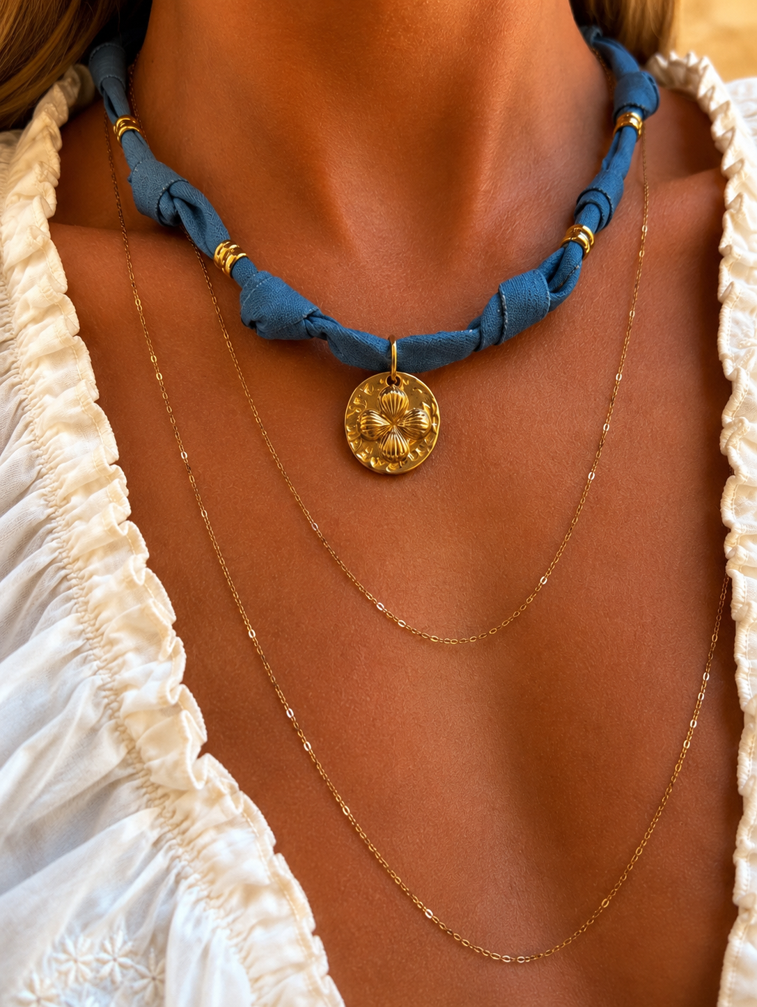 💙 Collier Ruban Azur