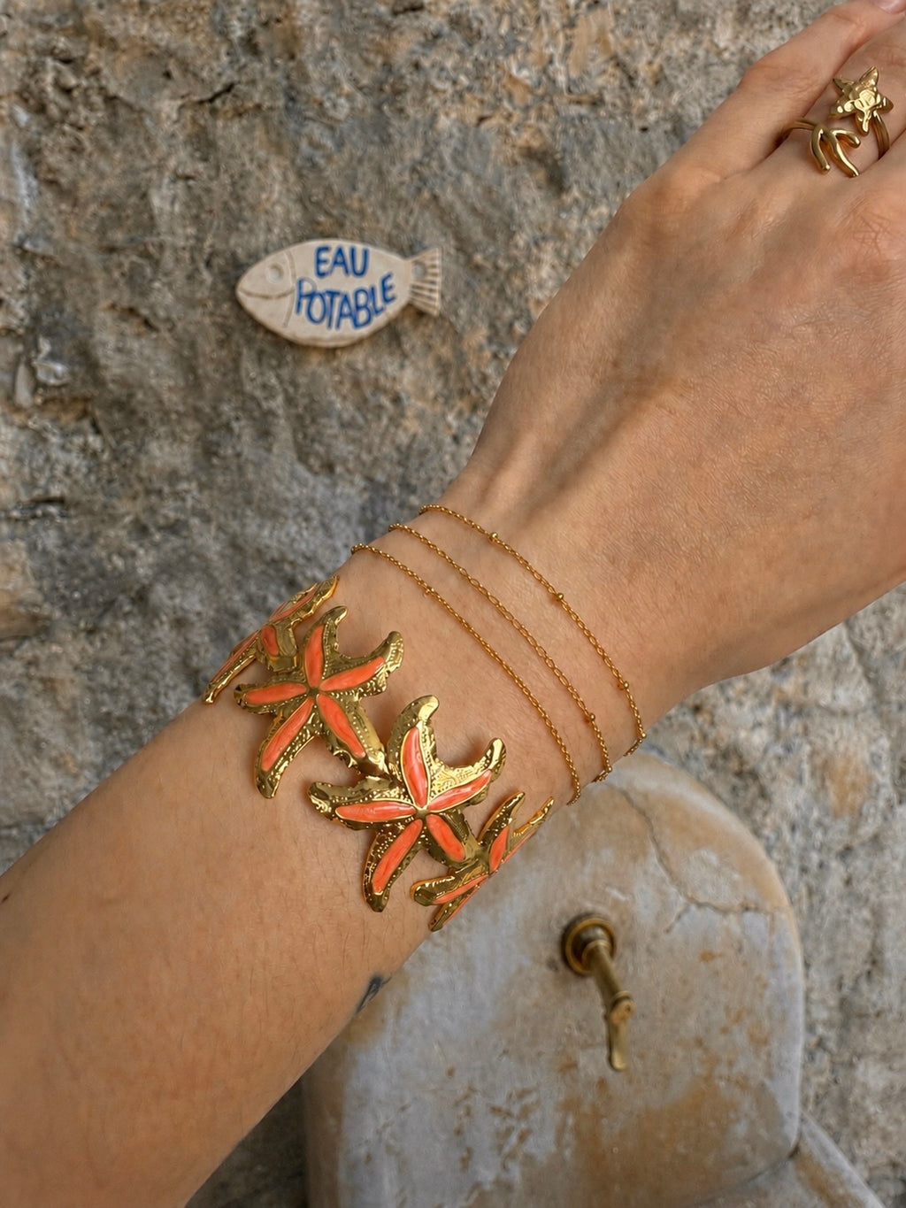🧡 Jonc Étoile Corail