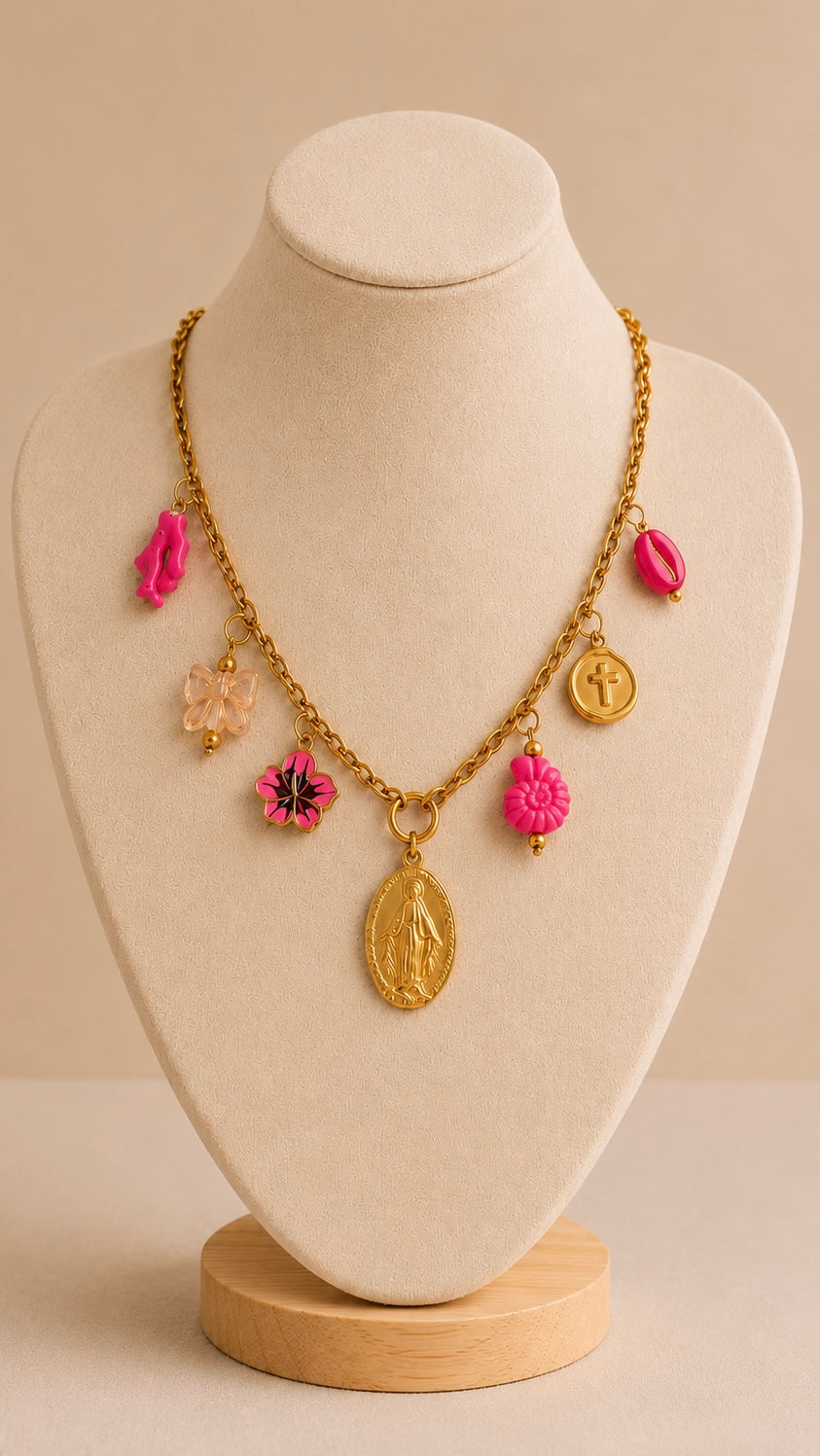 🌺 Collier fuchsia