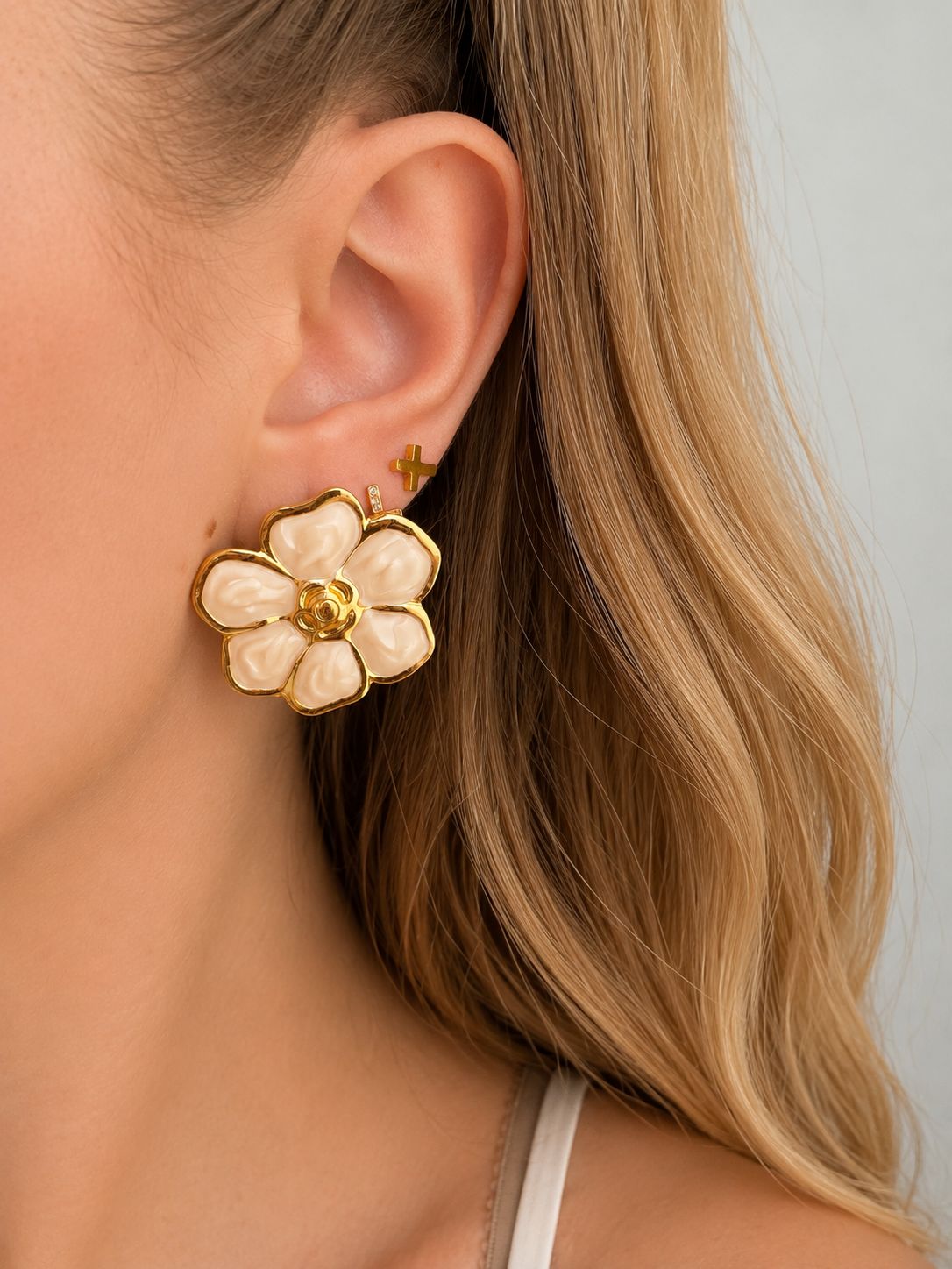 🌸 Boucles Fleurs Nacrées