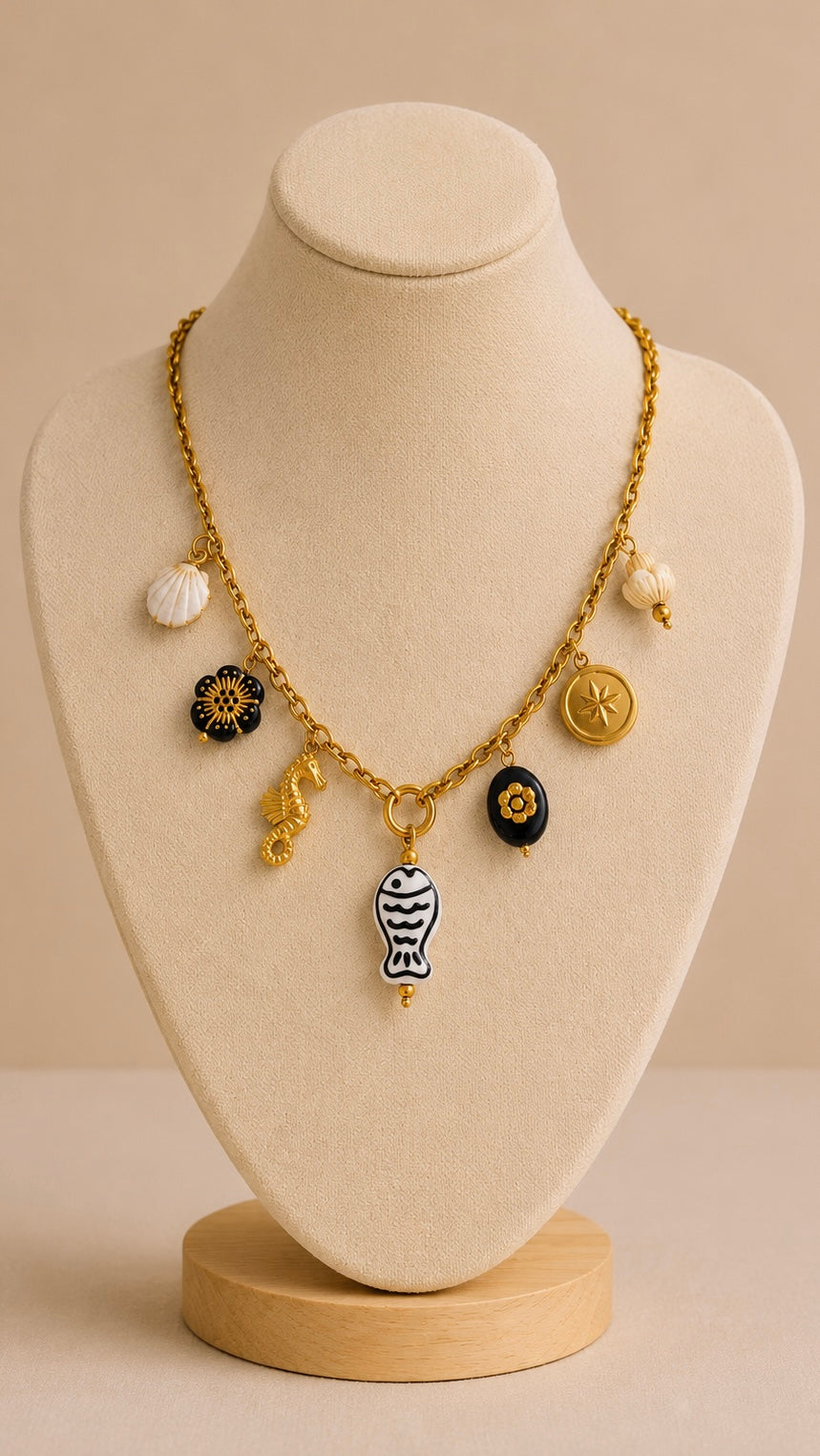 🖤 Collier Poisson noir
